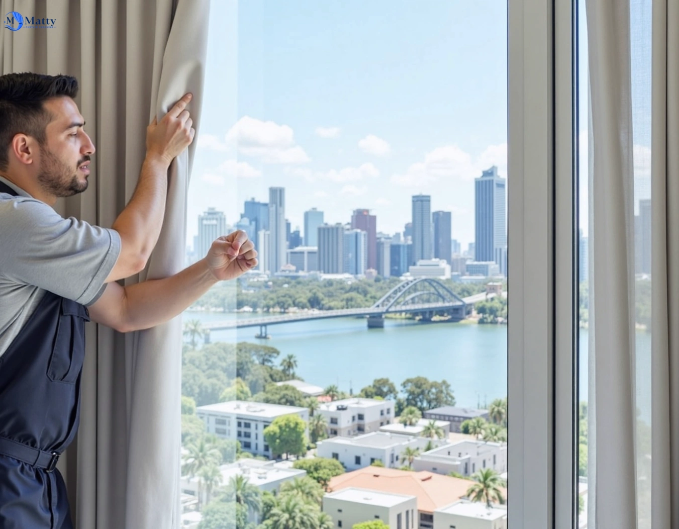 Professional curtain steam cleaning service freemans-reach-nsw QLD by Matty Curtain Cleaning